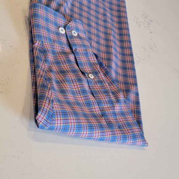 BUGATCHI Classic Fit Men's Long Sleeve Plaid Button Down Multi Color Size Large - Picture 4 of 13